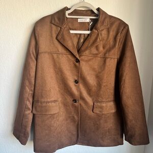 Brown Suede like Jacket